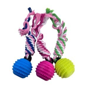 Pelota Para Mascota Con Manija De Cuerda