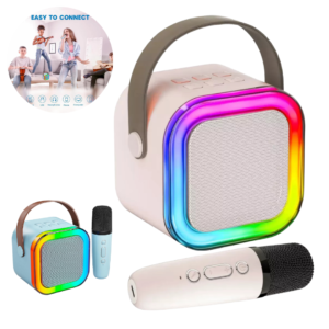 Parlante Karaoke Portátil K12 K12-2 Bluetooth Led Rgb 1 Microfono 