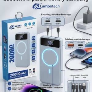 cargador portátil, 20000mAh, power bank