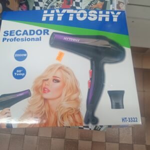 Secador de pelo  profesional  2000w con boquilla de secado Hytoshy Ht-3322 Potente Aire Frío Calor secado 60 grados