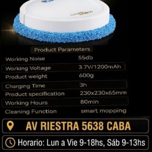 Robot Aspirador Trapeador Automático Con Mopa Recargable USB